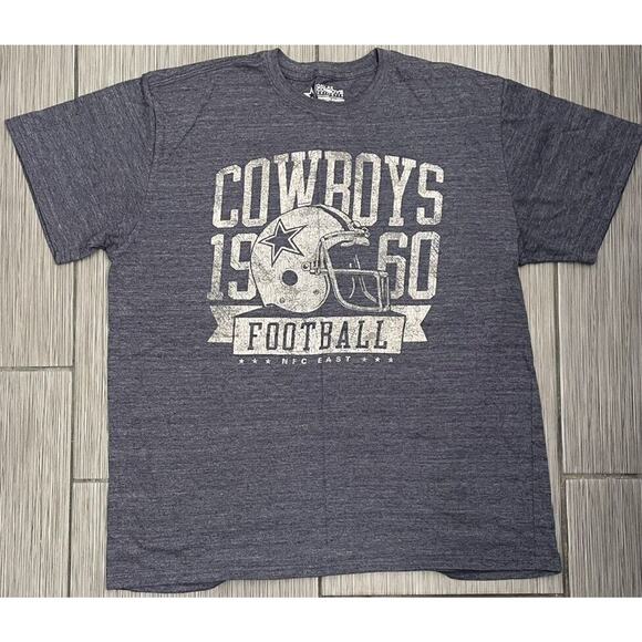 Dallas Cowboys Authentic Heathered Blue Short Sleeve T-Shirt Size XL - Picture 1 of 4